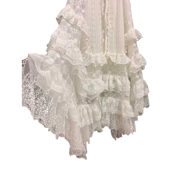 Alice + Olivia ALYCEN EYELET MAXI DRESS M - Picture 10 of 12